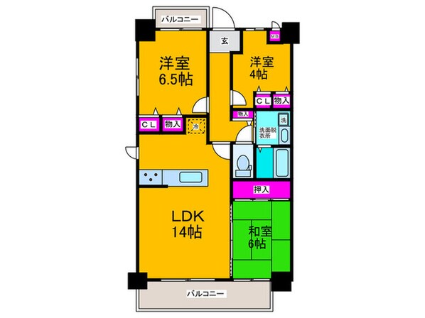 グランブルー宿屋町の物件間取画像